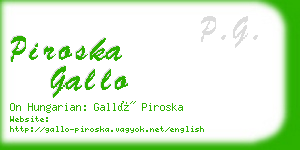 piroska gallo business card